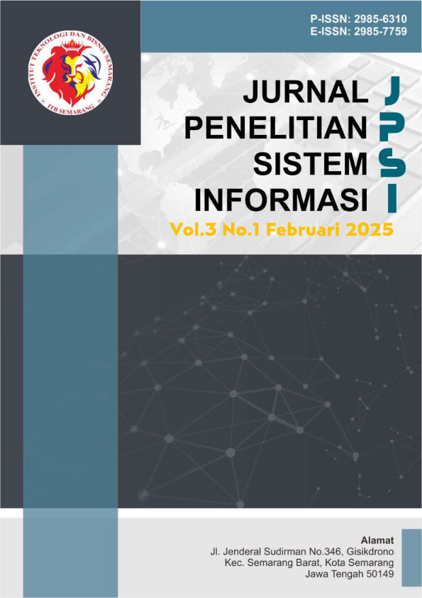 					View Vol. 3 No. 1 (2025):  JURNAL PENELITIAN SISTEM INFORMASI
				